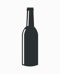 Wine bottle icon isolated on white background. Vector illustration.