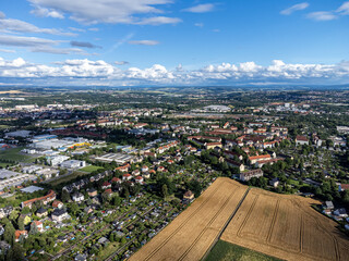Stadtansicht von oben in Zwickau Sachsen