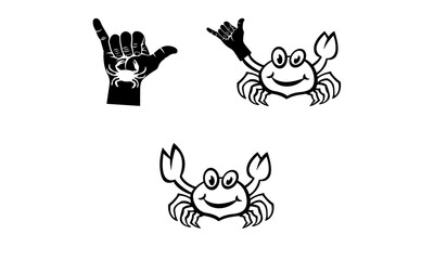 set of handprints vector