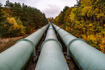 pipes of a pumped storage power plant

