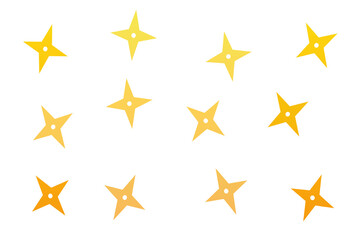 Yellow shuriken pattern