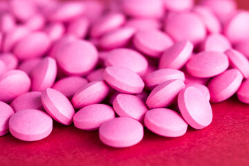 Obraz na płótnie Canvas tablets on a pink background