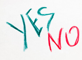 words Yes and no