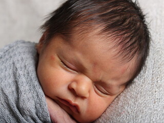 portrait of sleeping baby