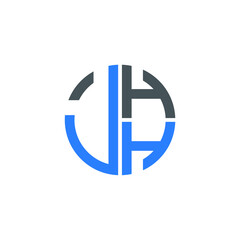 JHH logo JHH icon JHH vector JHH monogram JHH letter JHH minimalist JHH triangle JHH hexagon Circle Unique modern flat abstract logo design 