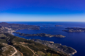 Obraz premium Kas in der Türkei aus der Luft | Luftbilder von der Stadt Kas in der Türkei