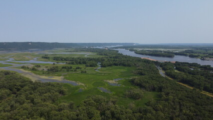Fototapeta na wymiar Wabasha, Minnesota - Mississippi River Bluff