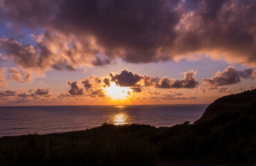 Sunset in Santa Cruz das Flores