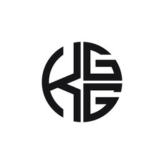 KGG logo KGG icon KGG vector KGG monogram KGG letter KGG minimalist KGG triangle KGG hexagon Circle Unique modern flat abstract logo design 