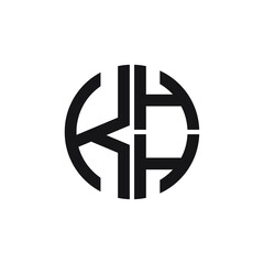 KHH logo KHH icon KHH vector KHH monogram KHH letter KHH minimalist KHH triangle KHH hexagon Circle Unique modern flat abstract logo design 