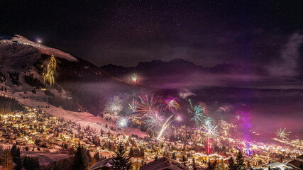 New Year's Eve Fireworks in the Mountains