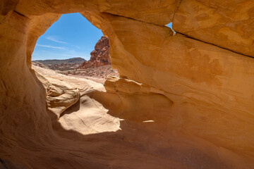 An Arch in The White Domes Trail, Valley of Fire State Park, Nevada