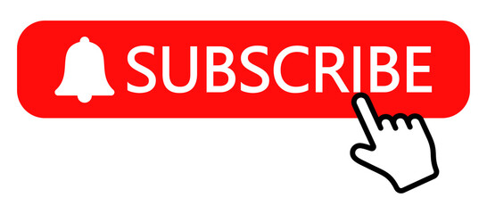 Subscribe button on white background. Vector