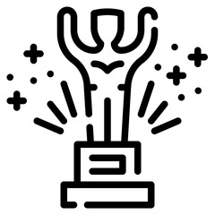 statuette trophy outline icon