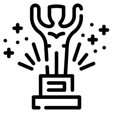 recommend clip art: statuette trophy outline icon