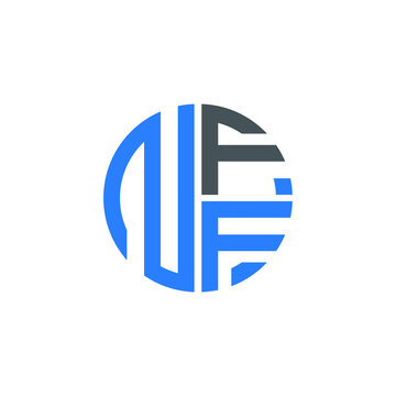 NFF logo NFF icon NFF vector NFF monogram NFF letter NFF minimalist NFF triangle NFF hexagon Circle Unique modern flat abstract logo design 