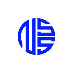 NSS logo NSS icon NSS vector NSS monogram NSS letter NSS minimalist NSS triangle NSS hexagon Circle Unique modern flat abstract logo design 