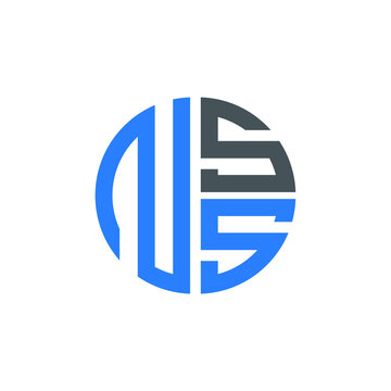 NSS logo NSS icon NSS vector NSS monogram NSS letter NSS minimalist NSS triangle NSS hexagon Circle Unique modern flat abstract logo design 