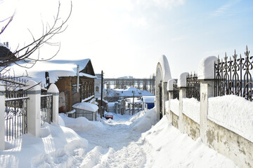 Nizhny Novgorod. Street with beautiful old architecture