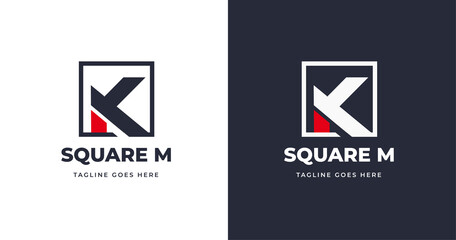 Initial K letter logo design template, vector illustration