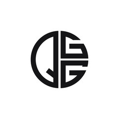 QGG logo QGG icon QGG vector QGG monogram QGG letter QGG minimalist QGG triangle QGG hexagon Circle Unique modern flat abstract logo design 