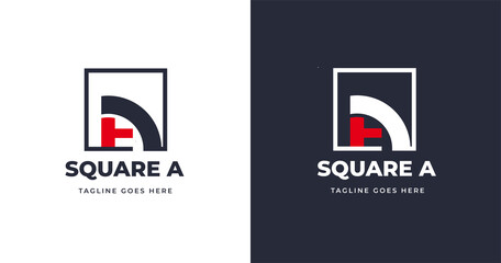 Initial A letter logo design template, vector illustration