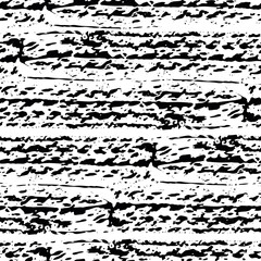 Abstract car or bike tyre vector striped seamless pattern background. Painterly textured wheel tread horizontal stripes. Monochrome black and white backdrop. Grunge geometric repeat for packaging