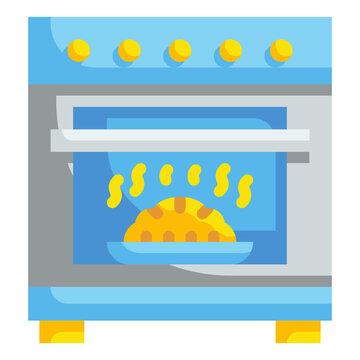 oven flat icon