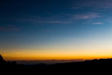 sunset at the rainforest