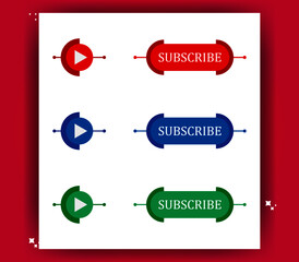 Fototapeta premium Social Media Button Vector Template