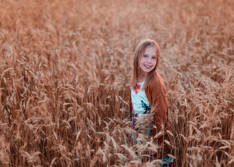 girl in a wheat field