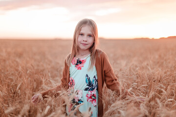 girl in a wheat field