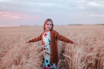 girl in a wheat field