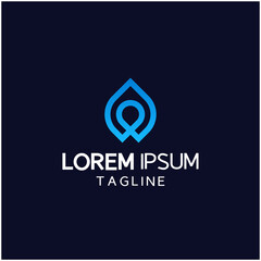 combination map and leaf logo design