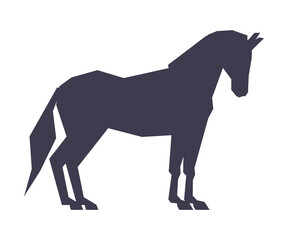 Thoroughbred Racing Horse, Derby, Equestrian Sport Vector Illustration