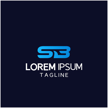 simple letter S and B logo design
