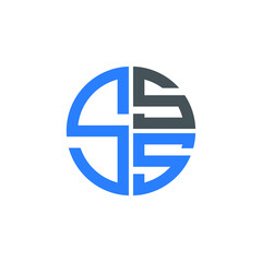 SSS logo SSS icon SSS vector SSS monogram SSS letter SSS minimalist SSS triangle SSS hexagon Circle Unique modern flat abstract logo design 