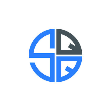 SQQ logo SQQ icon SQQ vector SQQ monogram SQQ letter SQQ minimalist SQQ triangle SQQ hexagon Circle Unique modern flat abstract logo design 