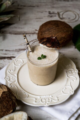Pineapple-Coconut-Banana Smoothie.