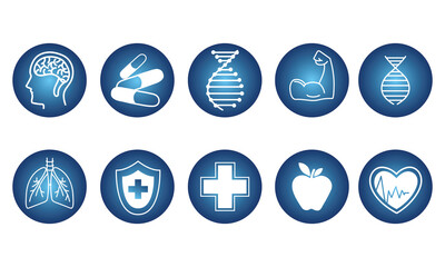 Fototapeta premium icons of medical healthy