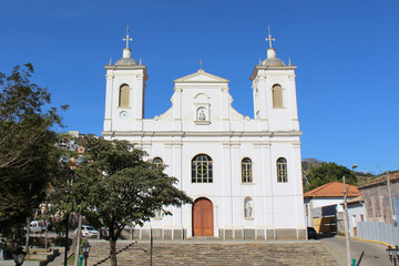 São Luiz do Paraitinga, SP, Brazil - Jun, 27, 2021: Church of São Luís de Tolosa. Vale do Paraíba touristic attraction.