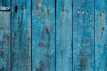 Fototapeta na wymiar Blue rustic wooden background