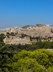 Obraz premium View of Athens with Acropolis hill, Greece