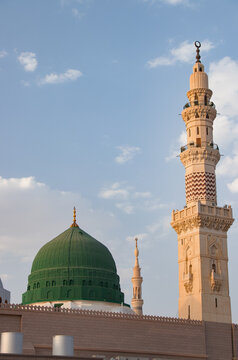 Al-Masjid An-Nabawi. The famous mosque in Medina, Saudi Arabia