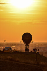 stunning sunset in Nizhny Novgorod. Russia