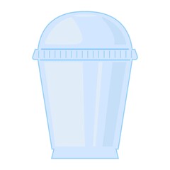 Plastic cup with lid for fruit or snacks