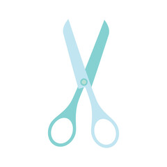cartoon hairdressing scissors isolated on white background