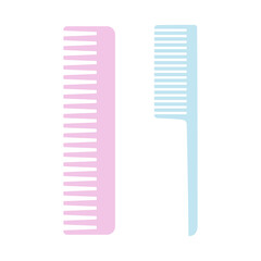 set of cartoon combs isolated on white