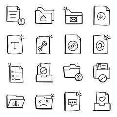 Set of Directories in Doodle Icons

