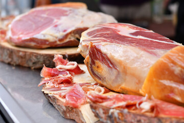 smoked meat on a wooden board